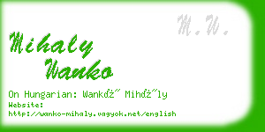 mihaly wanko business card